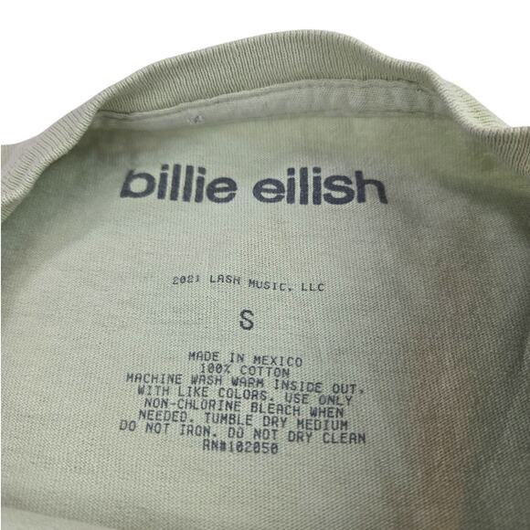 Billie Eilish | Light Green "Happily Ever After" T shirt | Size Small - Picture 3 of 5